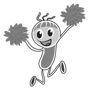 296x300 Cheerleader Jump Royalty Free Stock Image