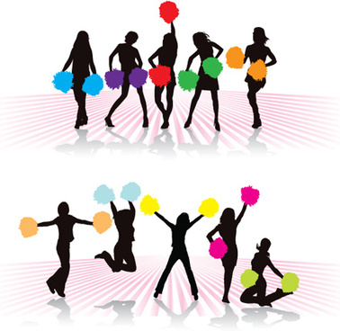 378x368 Cheerleader Silhouette Vector Free Vector Download (5,299 Free