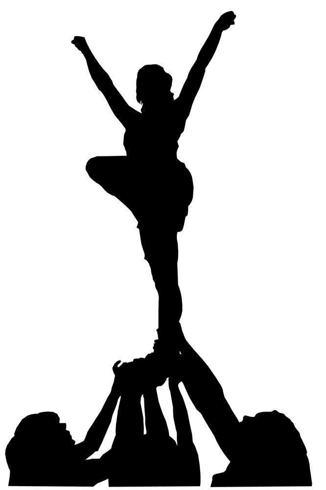 666x1000 Cheerleaders Silhouette Wall Decal By Wallmonkeys Peel