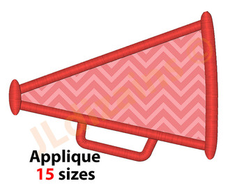 340x270 Megaphone Applique Etsy