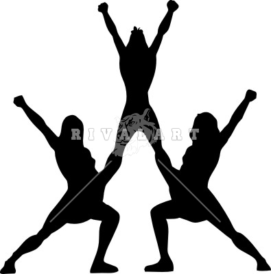 395x400 Cheerleader Silhouette Clipart
