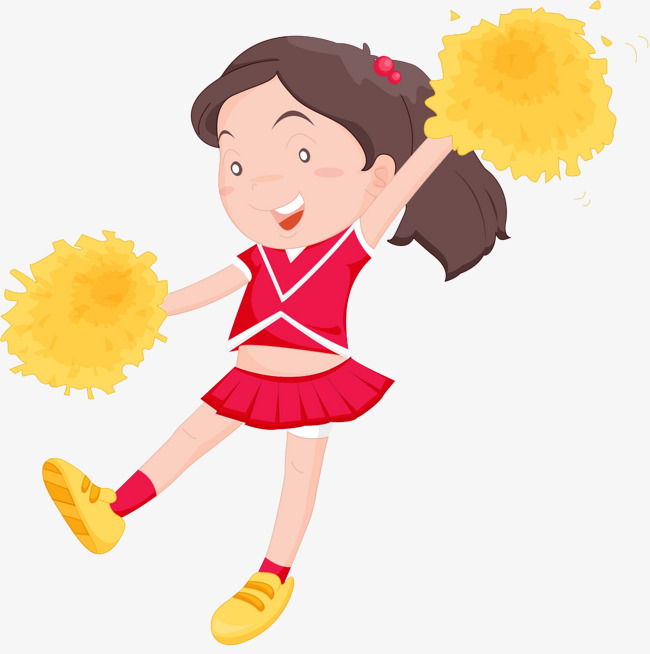 650x654 Cheerleader Girl, Cartoon, Girl, Cheerleaders Png Image For Free