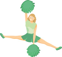200x185 Free Cheerleading Clipart