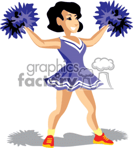 269x299 Football Cheerleader Clipart