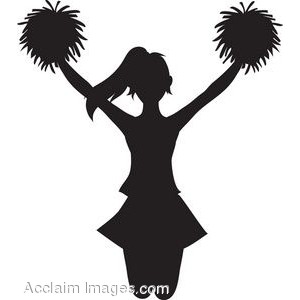 300x300 Free Cheerleader Clipart Silhouette