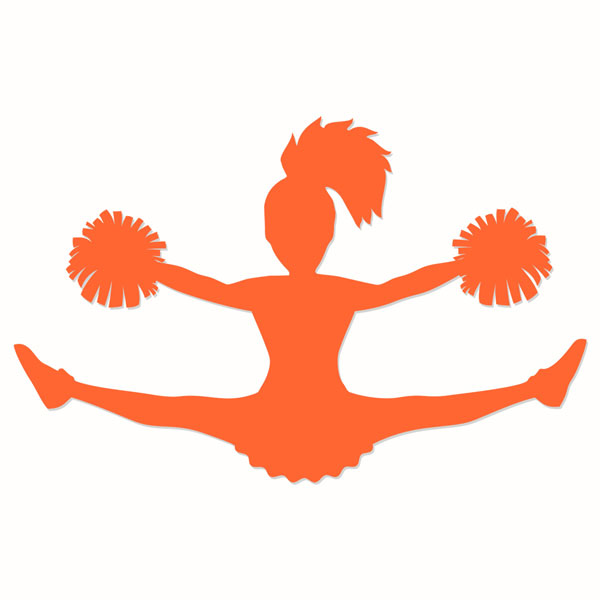 600x600 Cheerleading Silhouette Cuttable Designs
