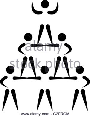 300x390 Cheerleading Pyramid Silhouette Stock Vector Art Amp Illustration