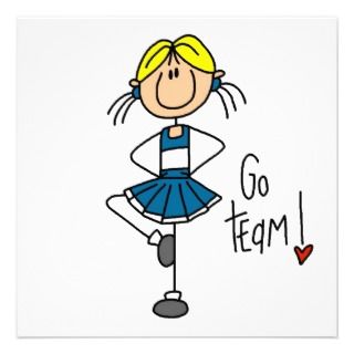 320x320 Blue Stick Figure Cheerleader T Shirts And Gifts Announcements
