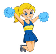 195x188 Cheer Leader Clipart