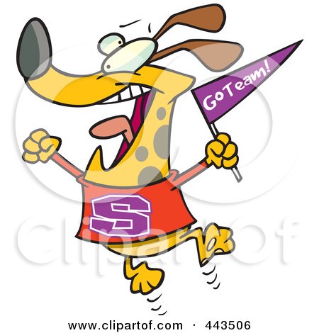 450x470 Royalty Free (Rf) Clip Art Illustration Of A Cartoon Cheerleader