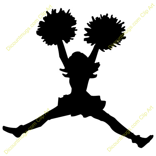 Cheerleading Clipart Black And White