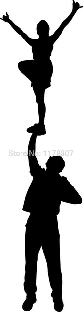 170x640 Cheer Liberty Stunt Cheerleader Decal Vinyl For Car Window Sticker