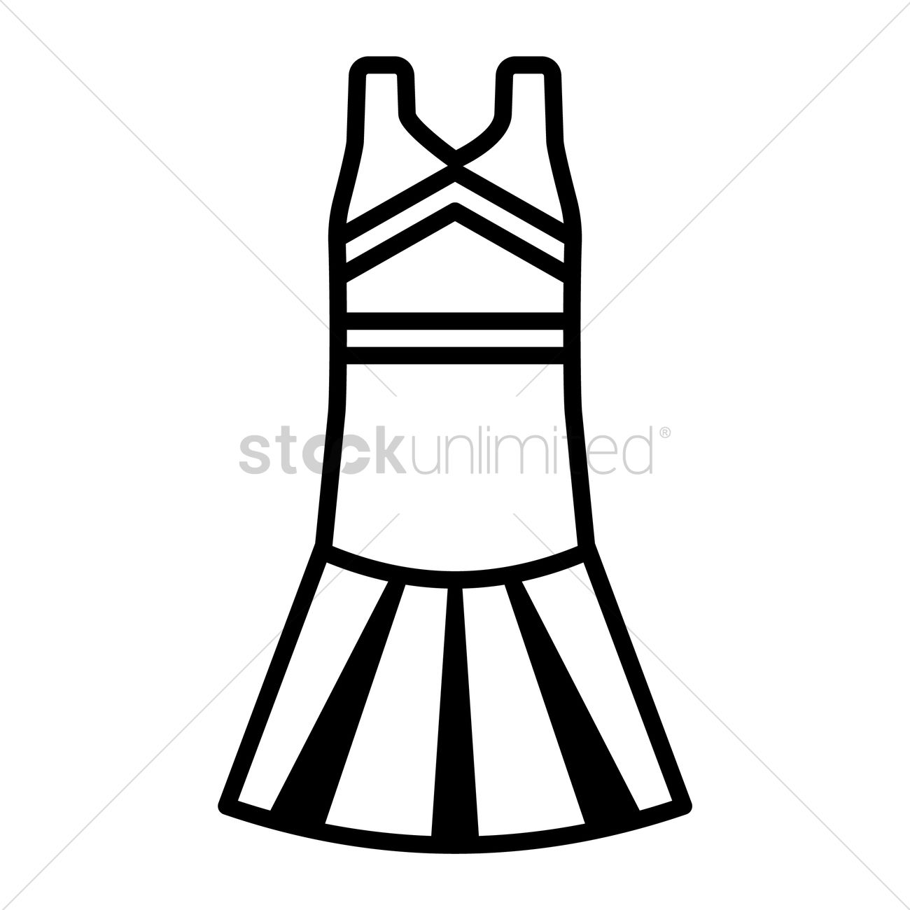 1300x1300 Cheerleading Dress Vector Image