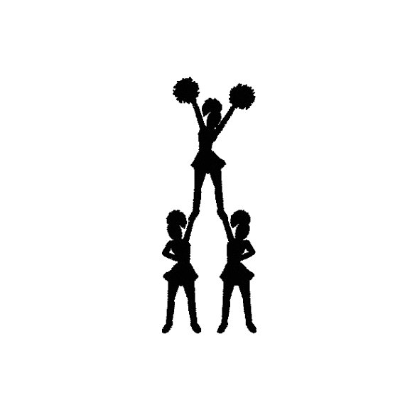 570x570 Cheerleading Stunt Clipart