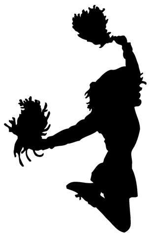 307x480 Graphics For Cheerleader Silhouette Graphics
