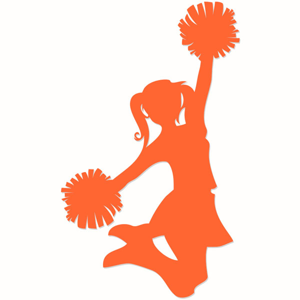 600x600 Cheerleading Silhouette Cuttable Designs