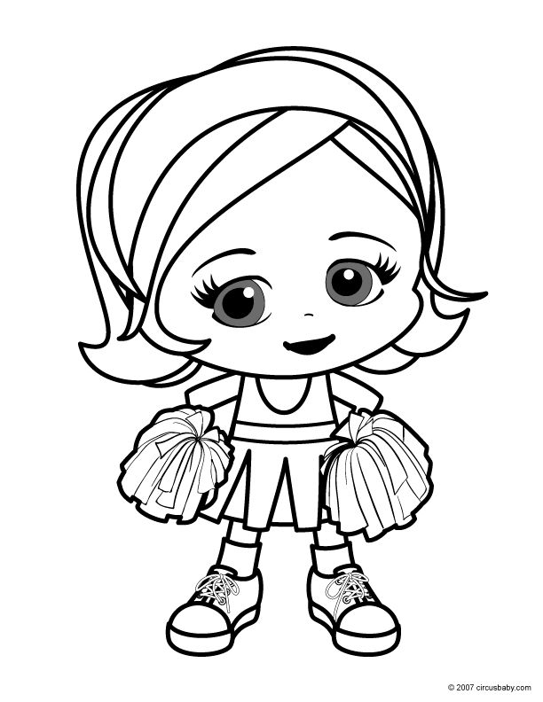 612x792 Cheerleading Coloring Pages