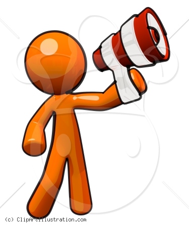375x450 With Megaphone Clipart