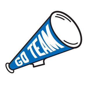 300x300 Cheer Megaphone Go Team Clipart Image