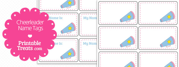 610x229 Printable Cheerleader Megaphone Shape Printable