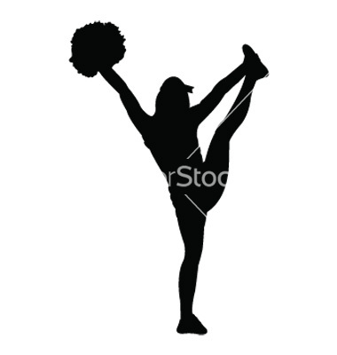 380x400 Black And White Cheerleading Stunts Liberty Clipart Cliparthut