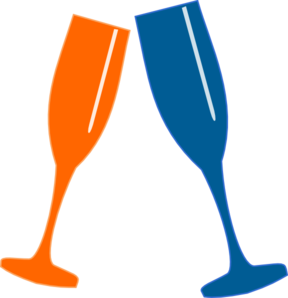 288x298 Champagne Glasses Clip Art