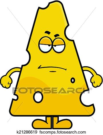 360x470 Clip Art Of Cartoon Swiss Cheese Grumpy K21286619