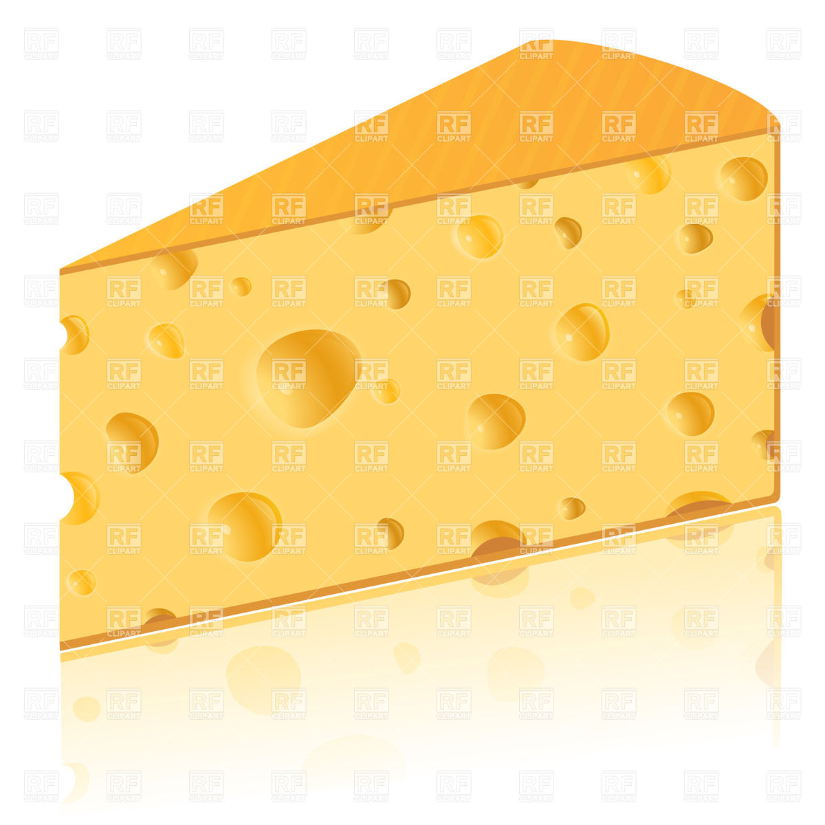 1200x1200 Piece Of Cheese Isolated On White Background Royalty Free Vector