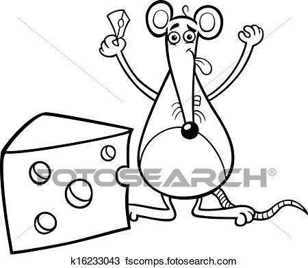 450x392 Clipart Of Mouse With Cheese Coloring Page K16233043