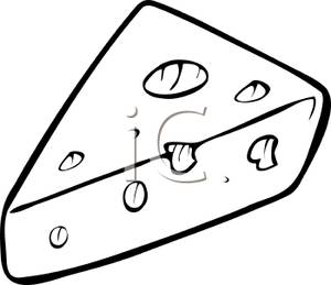 300x259 And White Spotted Slice Of Cheese Clipart Picture