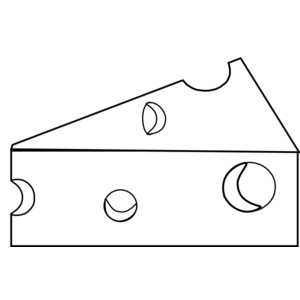 300x300 Cheese Clipart Black And White