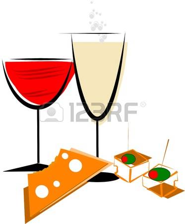 373x450 Wine And Cheese Clip Art