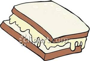 300x205 Cheese Sandwich On White Bread