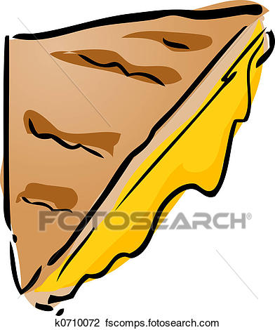 392x470 Clip Art Of Grilled Cheese Sandwich K0710072