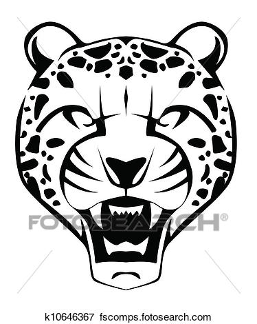 374x470 Clip Art Of Cheetah Face K10646367