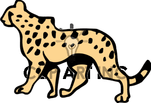 300x206 Cheetah Clipart