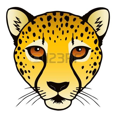 450x448 Cheetah Clipart Vector