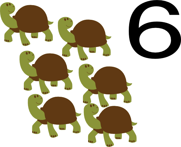 600x489 Animal Numbers 6 Clip Art
