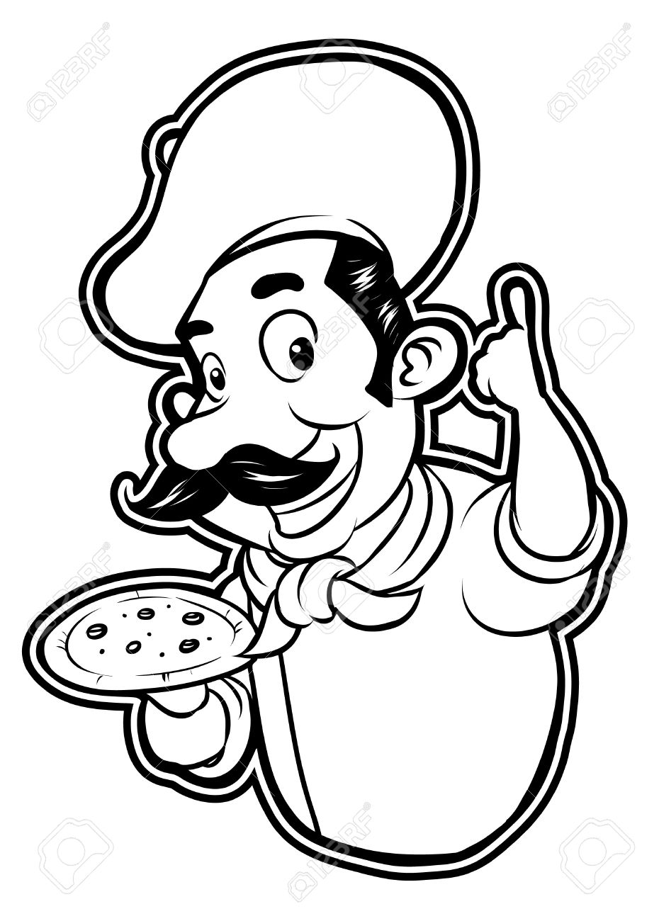 930x1300 Black And White Clipart Pizza Chef Royalty Free Cliparts, Vectors