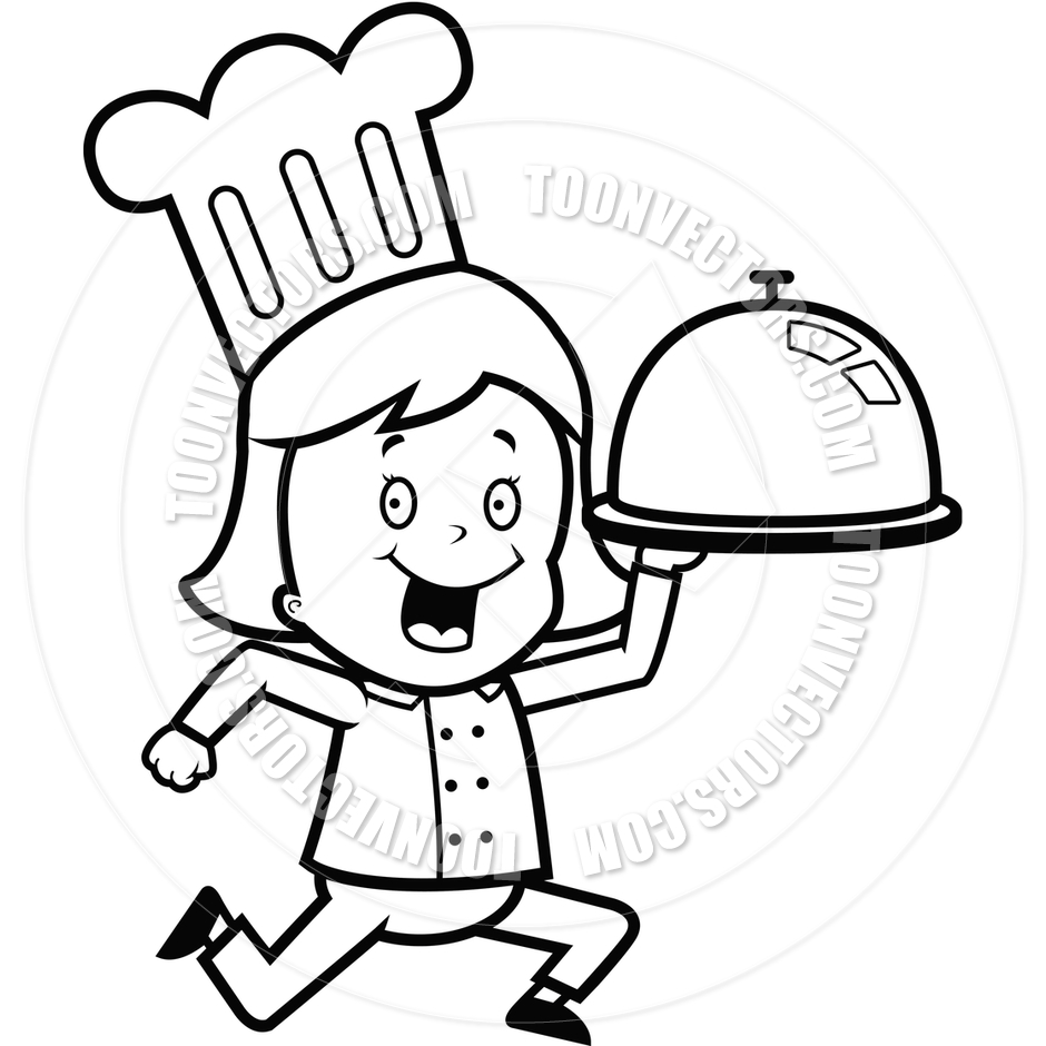 940x940 Chef Delivery (Black And White Line Art) By Cory Thoman Toon