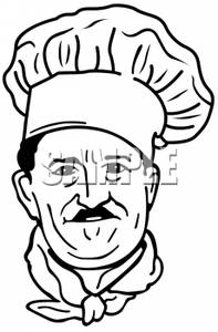 197x300 And White Chef Wearing A Chef's Hat Clipart Picture