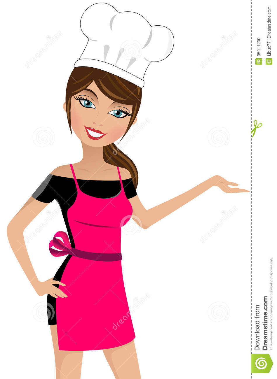 949x1300 Woman Chef Clipart