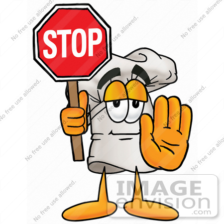 450x450 Cliprt Graphic Of White Chefs Hat Cartoon Character Holding