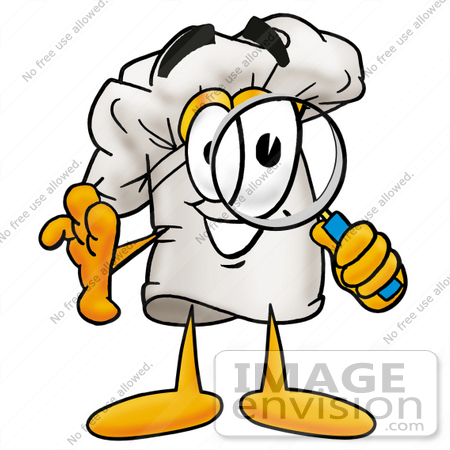 450x450 Clip Art Graphic Of A White Chefs Hat Cartoon Character Looking