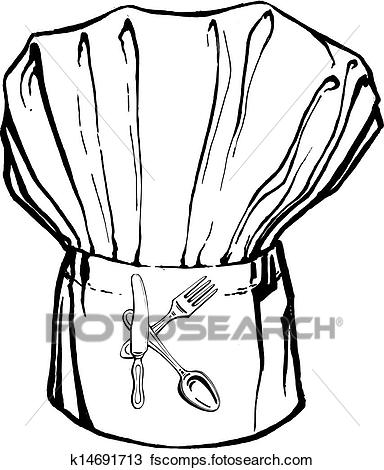 384x470 Clipart Of Chef's Hat With The Letter K K14691713