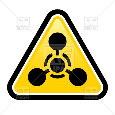 400x400 Chemical Weapon Triangular Warning Sign Royalty Free Vector Clip