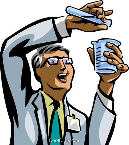 425x480 Chemist Mixing Chemicals Royalty Free Vector Clip Art Illustration