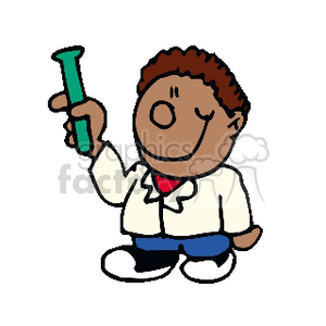 300x300 Royalty Free A Little African American Boy Chemist 158594 Vector