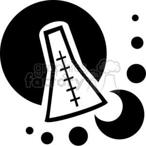 300x300 Royalty Free Black And White Outline Of A Chemistry Beaker 382607