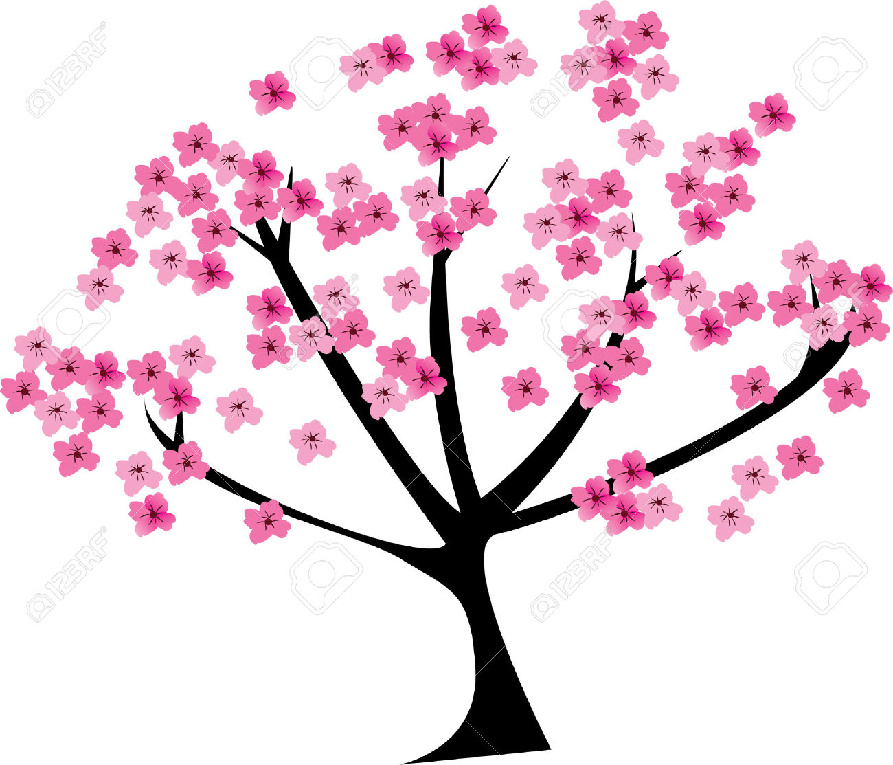 1300x1113 Cherry Tree Clipart Bloom